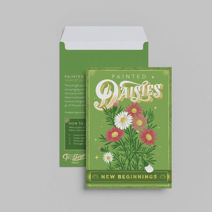 Floriography Seed Packet Countertop Display + 100 Seed Packets