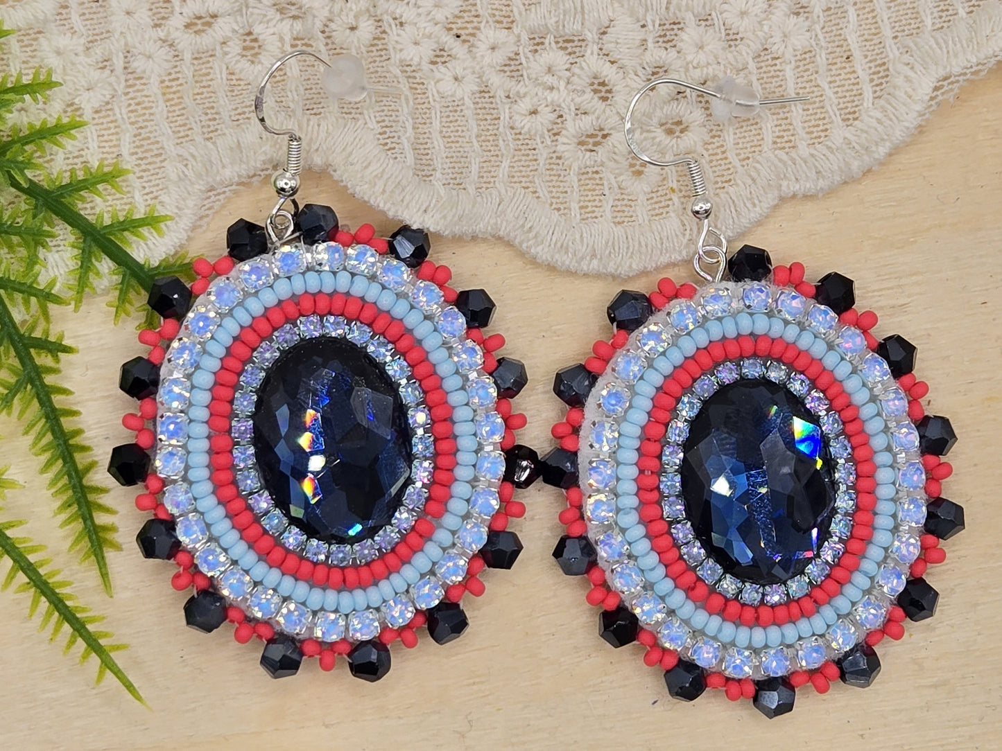 Flat Stitch Earrings