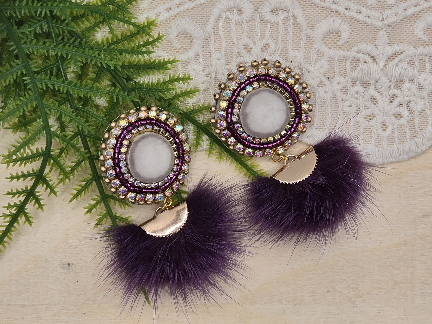 Flat Stitch Earrings