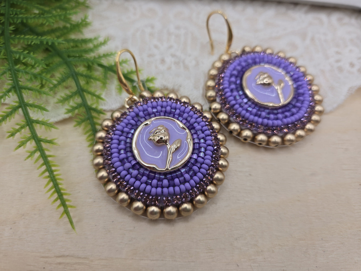 Flat Stitch Earrings