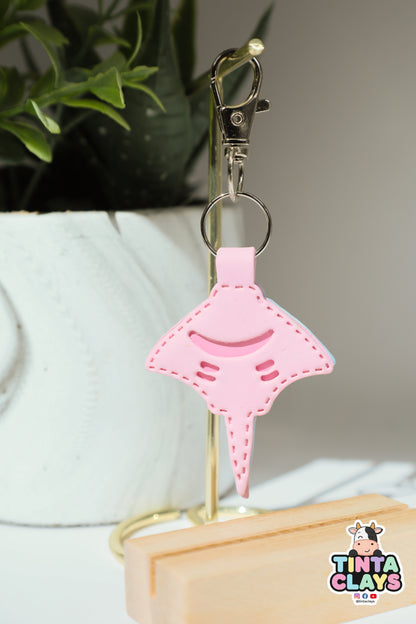 Gentle Giant Manta Ray Polymer Clay Keychain