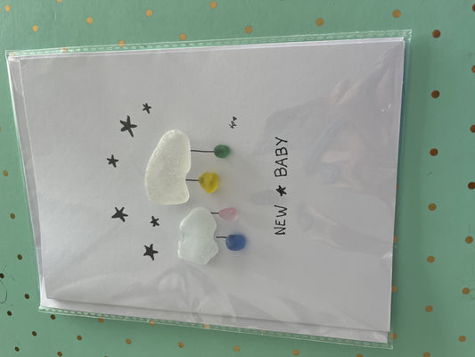 New Baby Sea Glass Greeting card