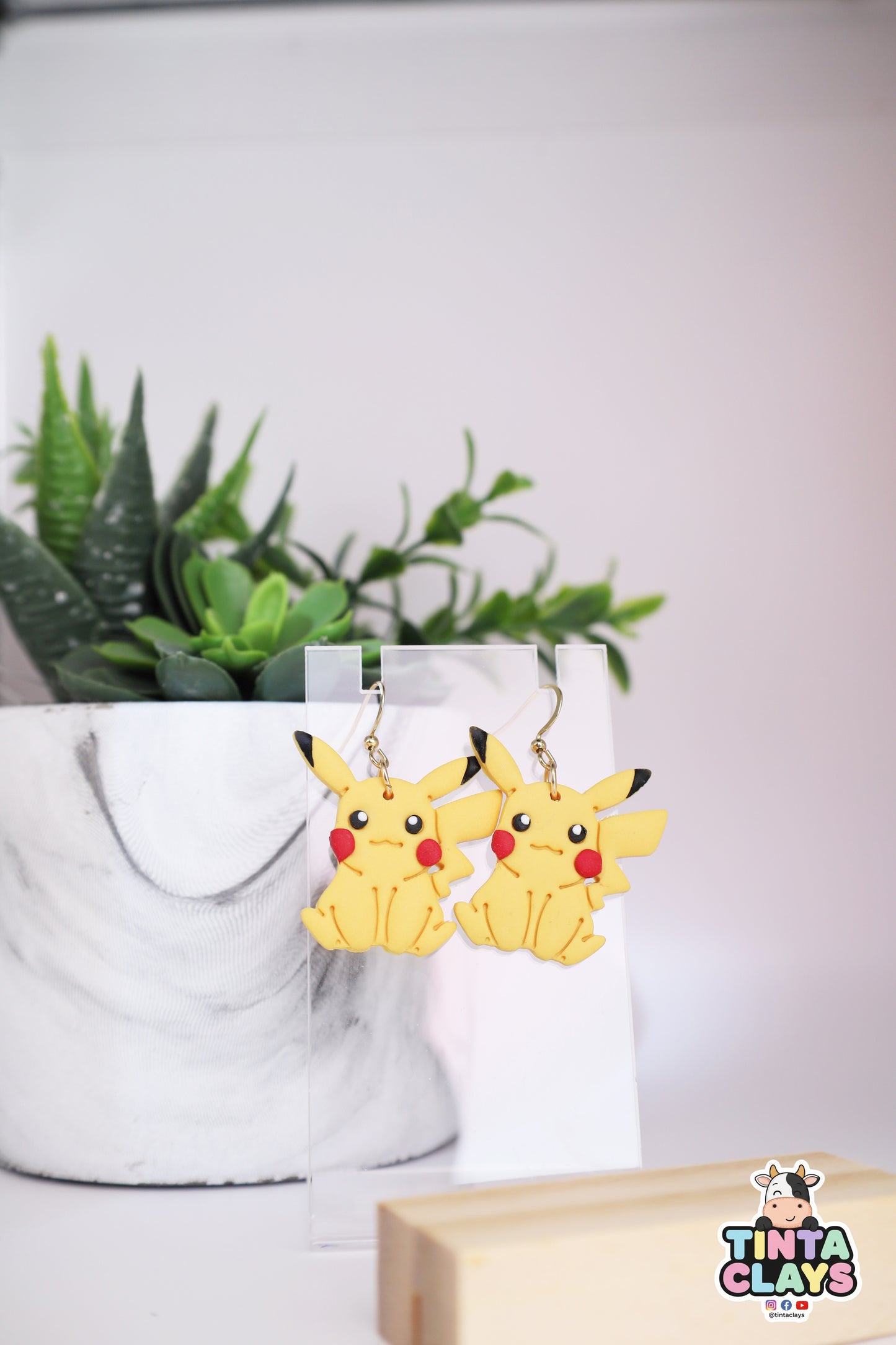 Pikachu Pokemon Inspired | Handmade Electric Mouse Earrings