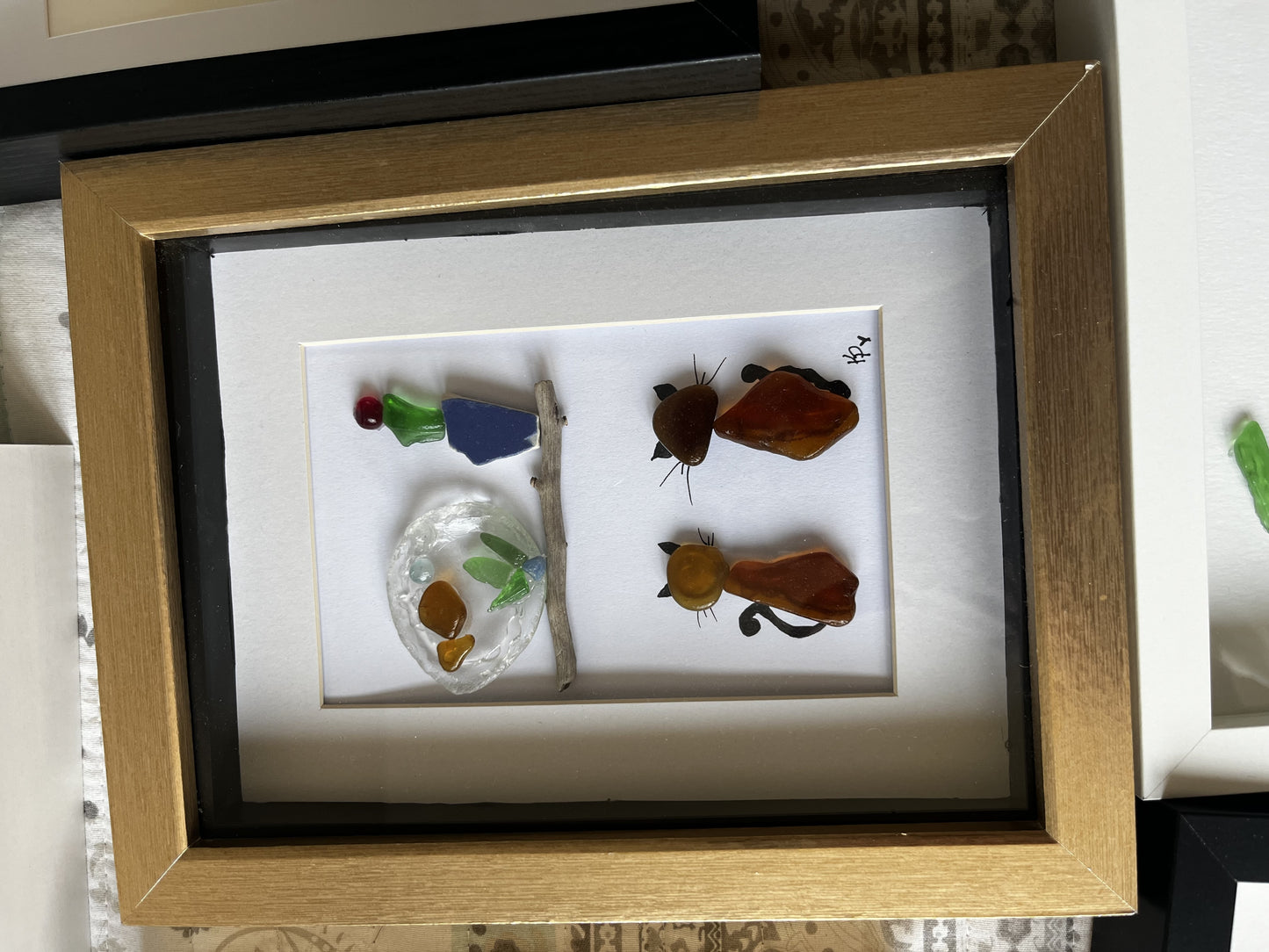 Here, fishy, fishy framed art