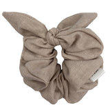 Pop Bow Scrunchie Soft Linen