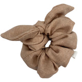 Pop Bow Scrunchie Soft Linen