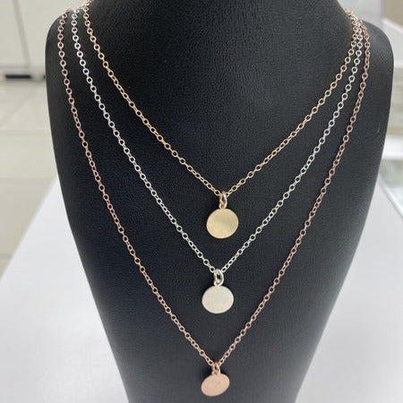 Round Coin Necklace - Engravable