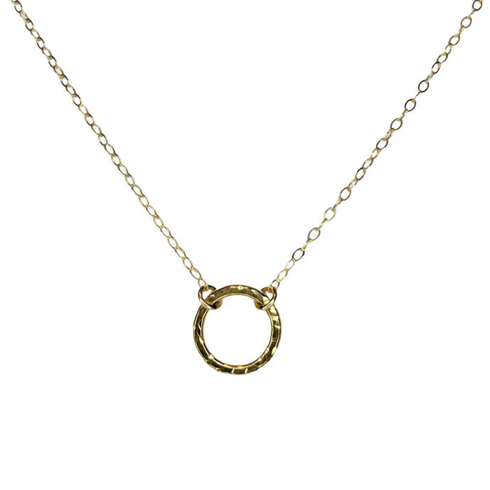 Hammered Circle Necklace