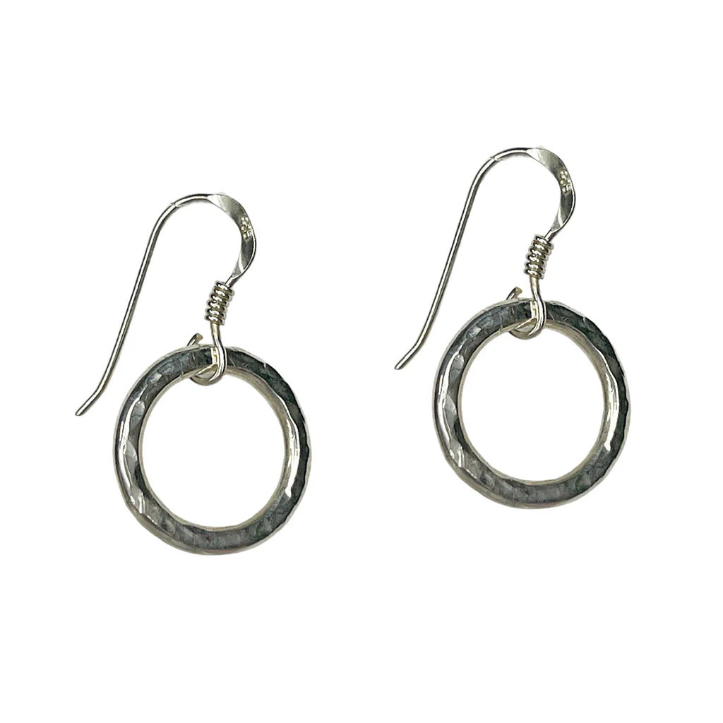 Hammered Circle Earrings
