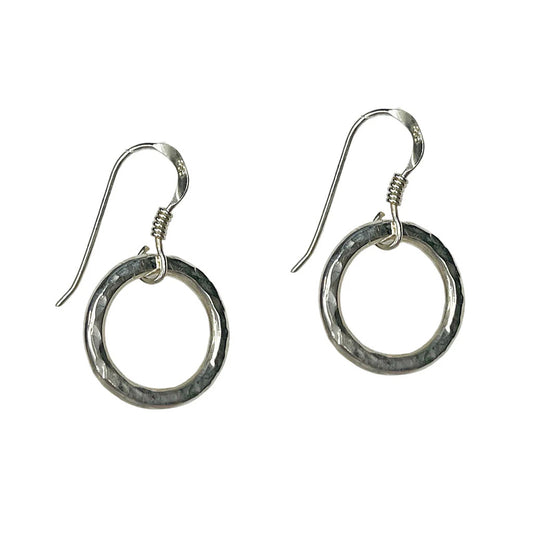 Hammered Circle Earrings