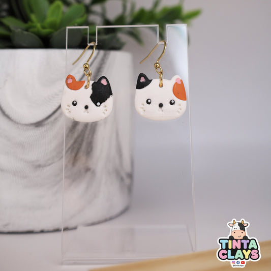 Kitty Polymer Clay Dangle Earrings