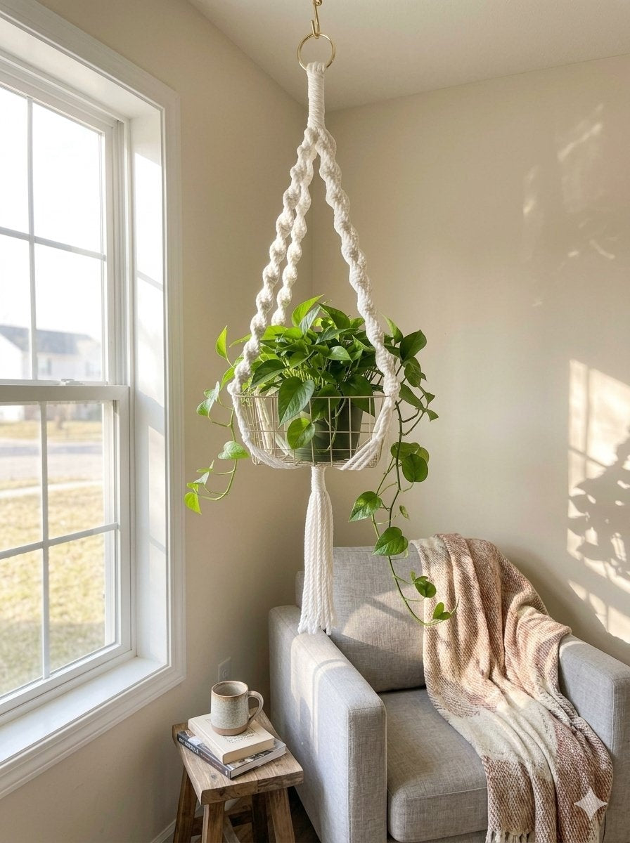Large macrame plant hanger - Assorted colours