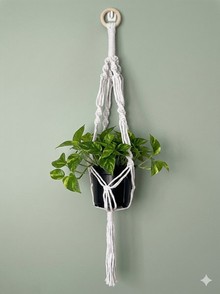Large macrame plant hanger - Assorted colours