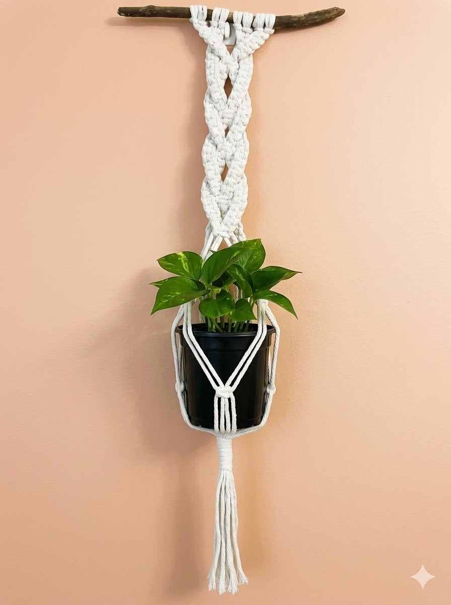 Large macrame plant hanger - Assorted colours