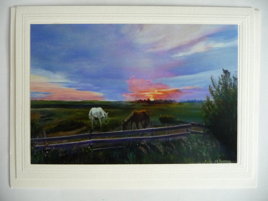 NOTE CARD - DINING AT SUNSET
