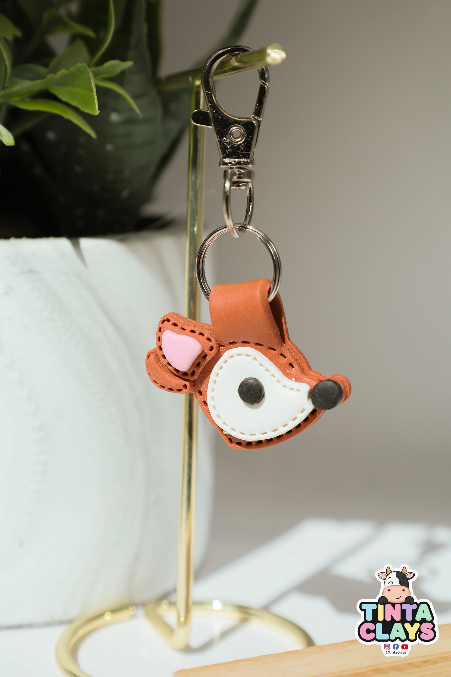 🦌 Oh Deer Polymer Clay Keychain