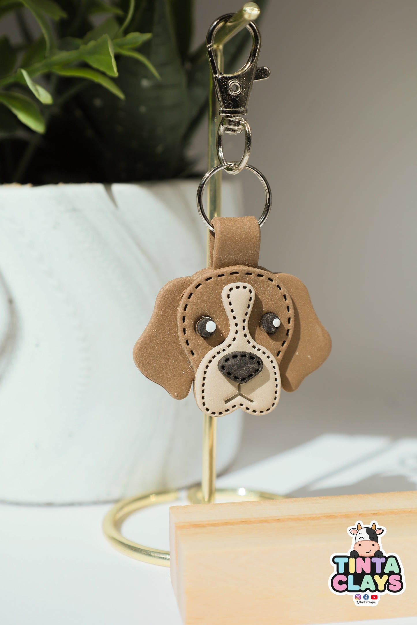 Dog 🐶 Pawsitively Adorable Polymer Clay Keychain