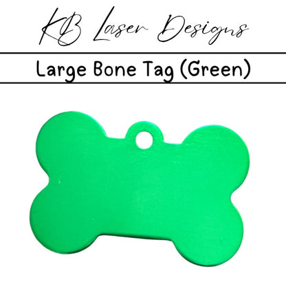 Personalized Large Bone Aluminum Pet Tag
