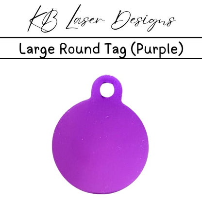 Personalized Large Round Aluminum Pet Tag