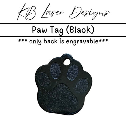 Personalized Paw Print Aluminum Pet Tag