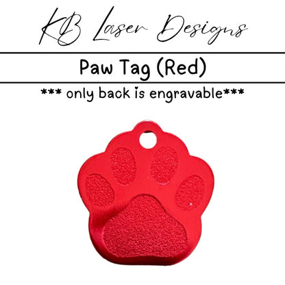 Personalized Paw Print Aluminum Pet Tag