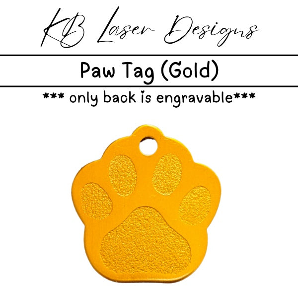 Personalized Paw Print Aluminum Pet Tag