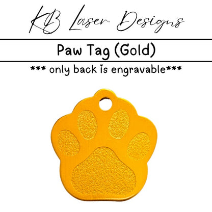 Personalized Paw Print Aluminum Pet Tag