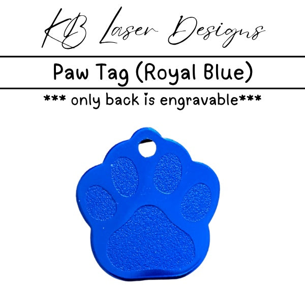 Personalized Paw Print Aluminum Pet Tag