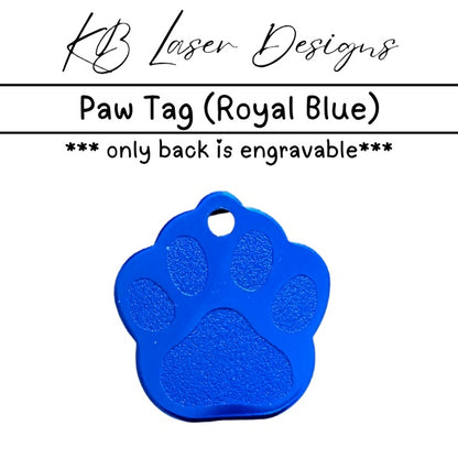 Personalized Paw Print Aluminum Pet Tag