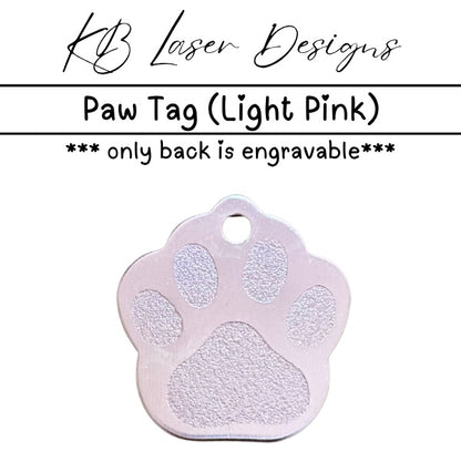 Personalized Paw Print Aluminum Pet Tag