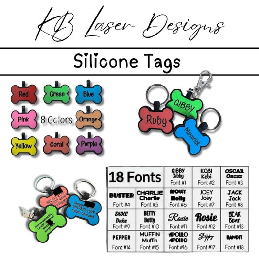 Personalized Silicone Bone Pet Tag