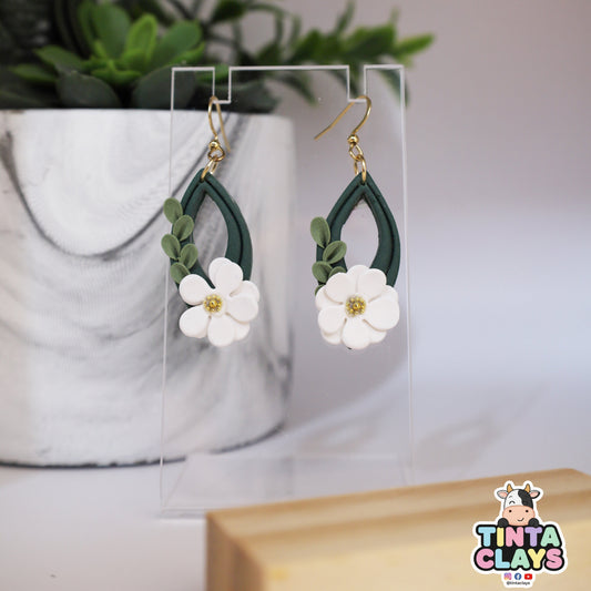 Petal Arch Polymer Clay Dangle Earrings