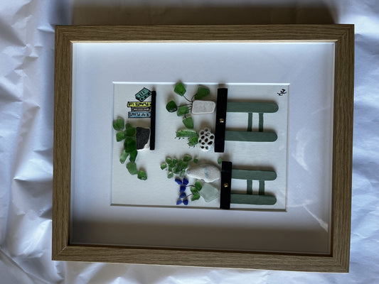 Picture-End table & Plants