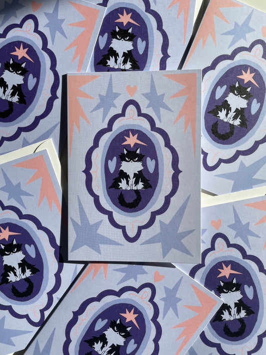Serious Cat Card