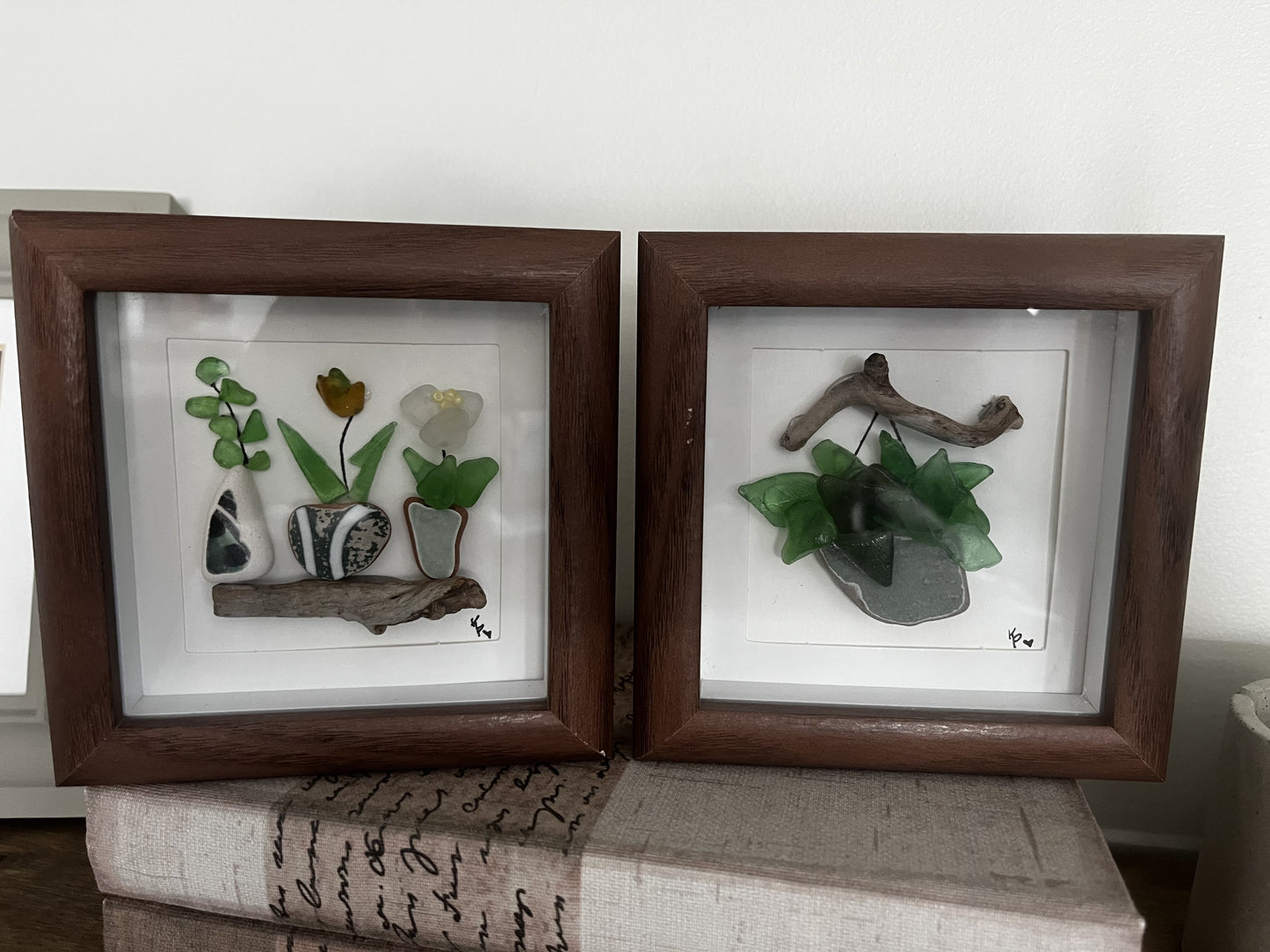 Green plants framed art