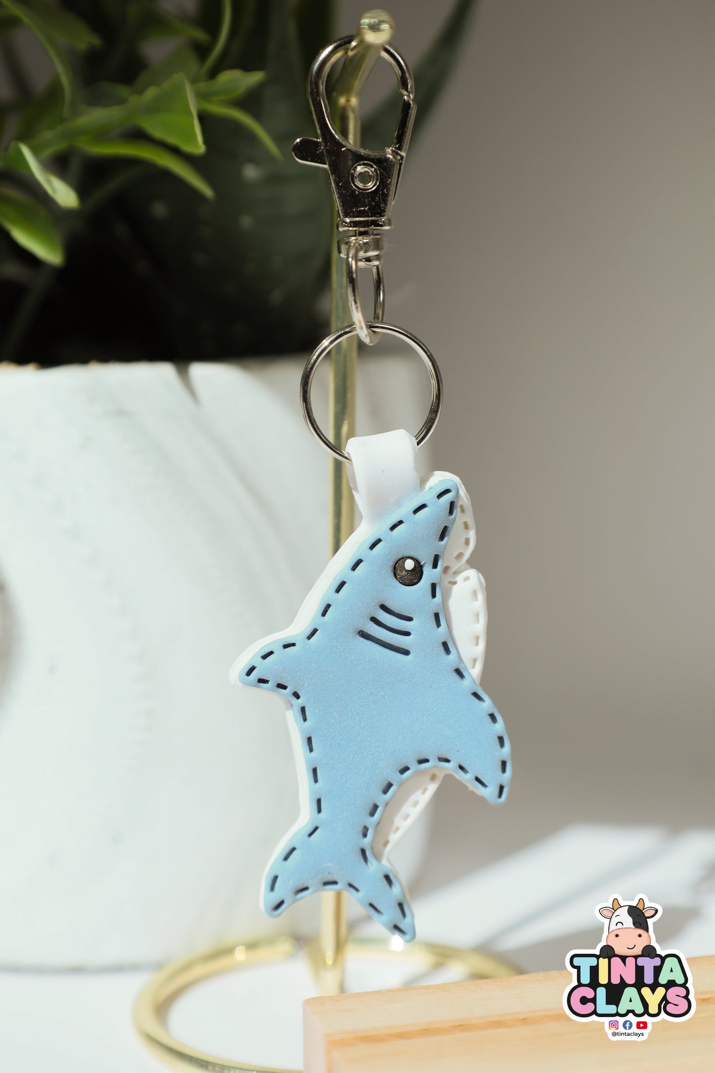 Shark Attack!!! Cute Shark Polymer Clay Keychain