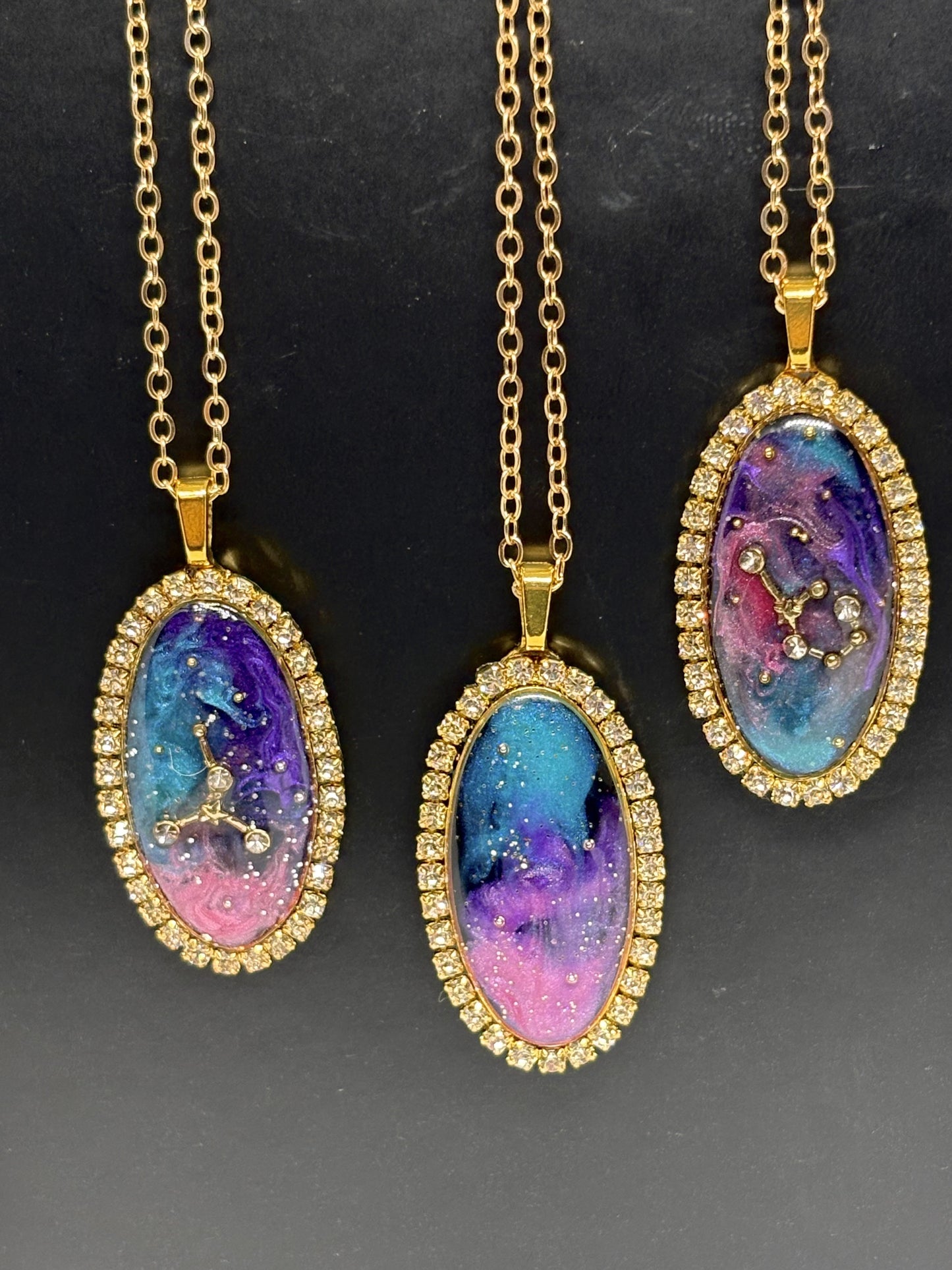 Starry Galaxy Rhinestone Necklace
