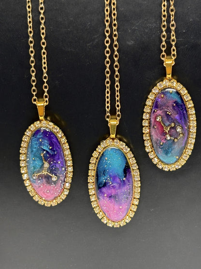 Starry Galaxy Rhinestone Necklace