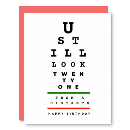 You Still Look 21 (From a Distance) Birthday Card
