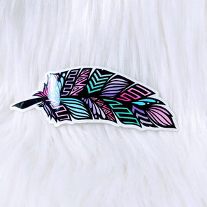 Feather Waterproof Stickers - HandmadeSask