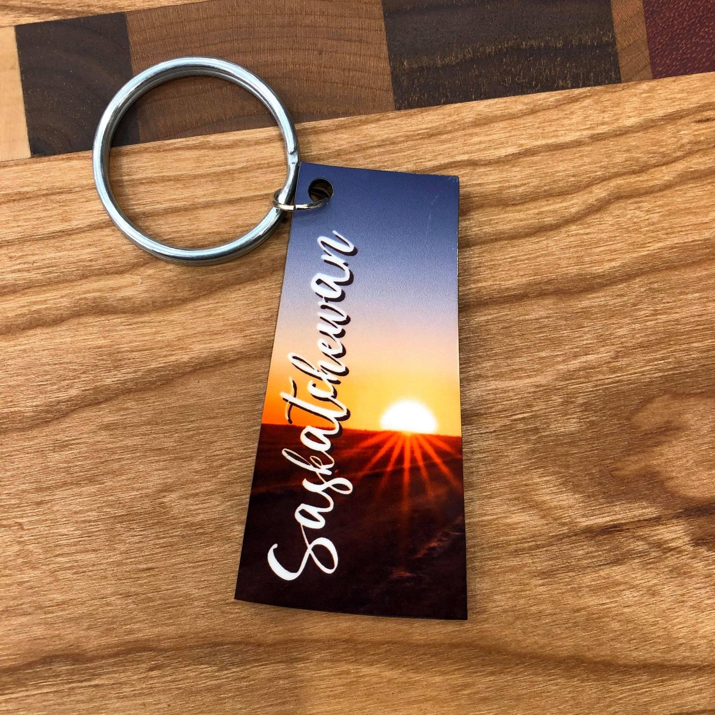 Saskatchewan MDF Wooden Keychains - HandmadeSask