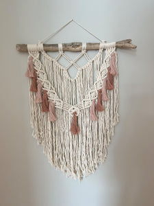 Large natural with pink tassels  - 1