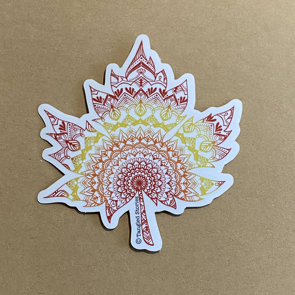 Canadian Maple Leaf Waterproof Sticker - HandmadeSask