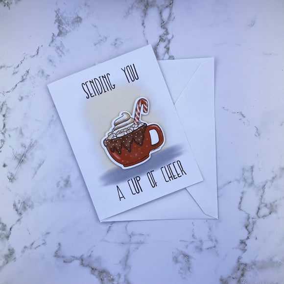 Cup of Cheer Stickard (Sticker + Greeting Card)