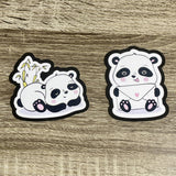 Set of 6 Panda Bear 3" Vinyl Water Resistant Stickers/Decals - HandmadeSask