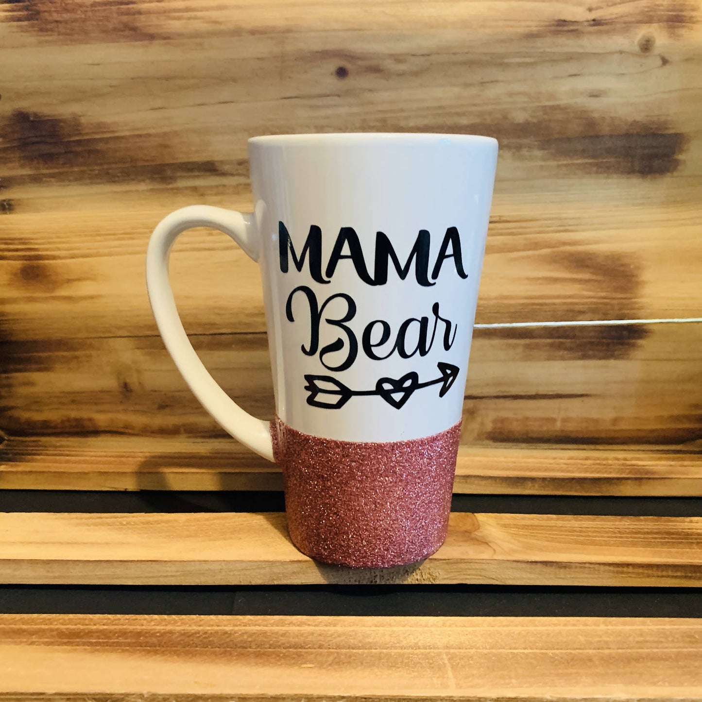Mama Bear Glitter Mug - HandmadeSask