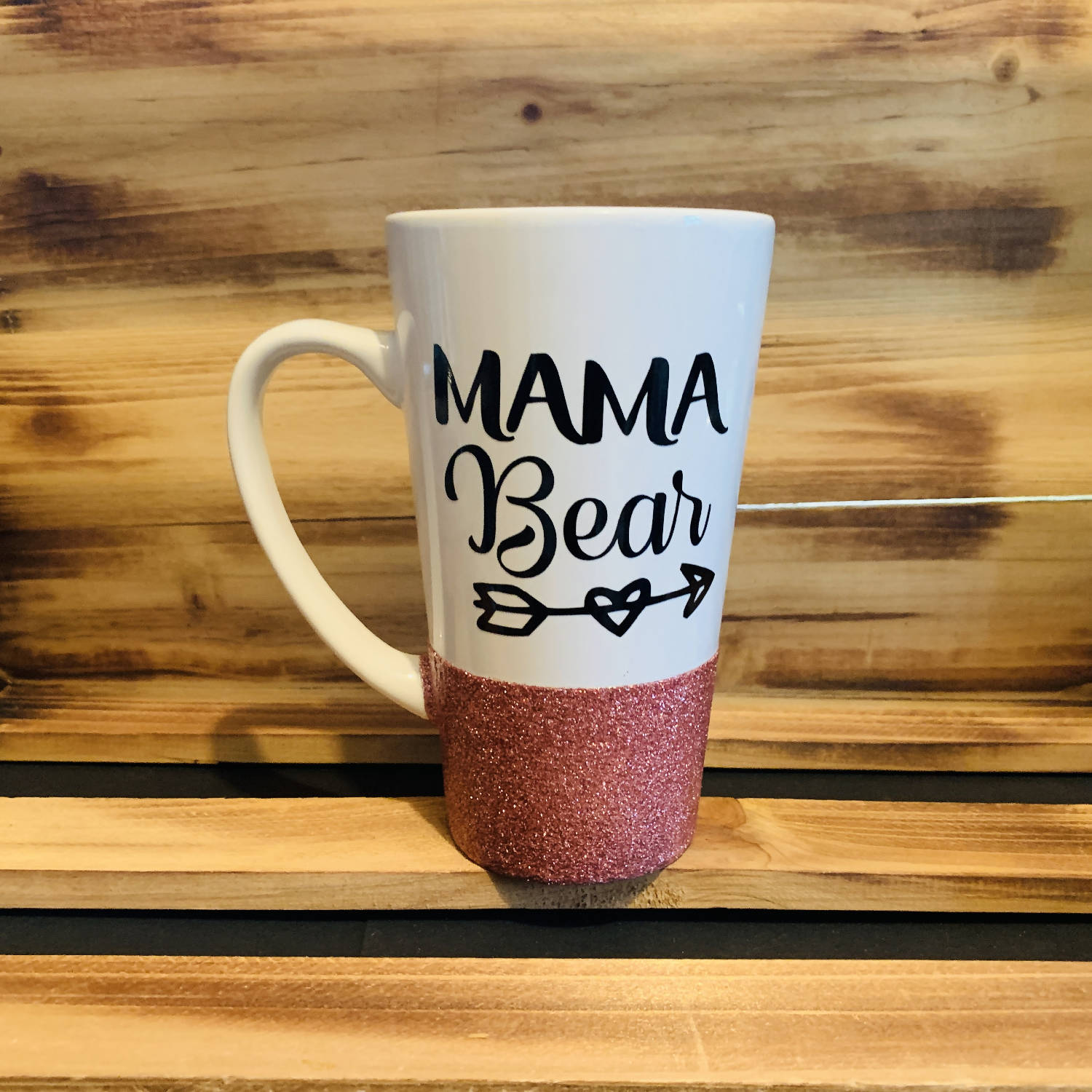 Mama Bear Glitter Mug - HandmadeSask