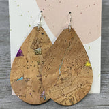 Leather/ Cork earrings 2