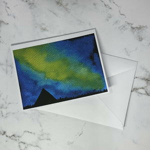 Northern Lights - Camp Printed Card