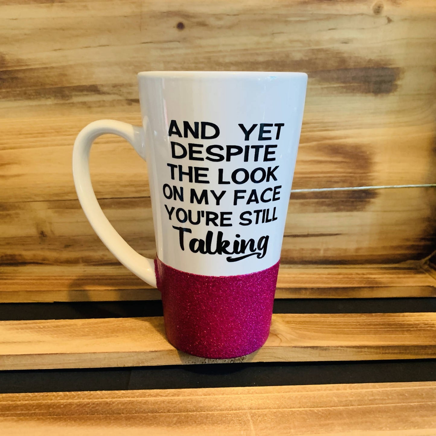 Still Talking Glitter Mug - HandmadeSask